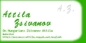 attila zsivanov business card